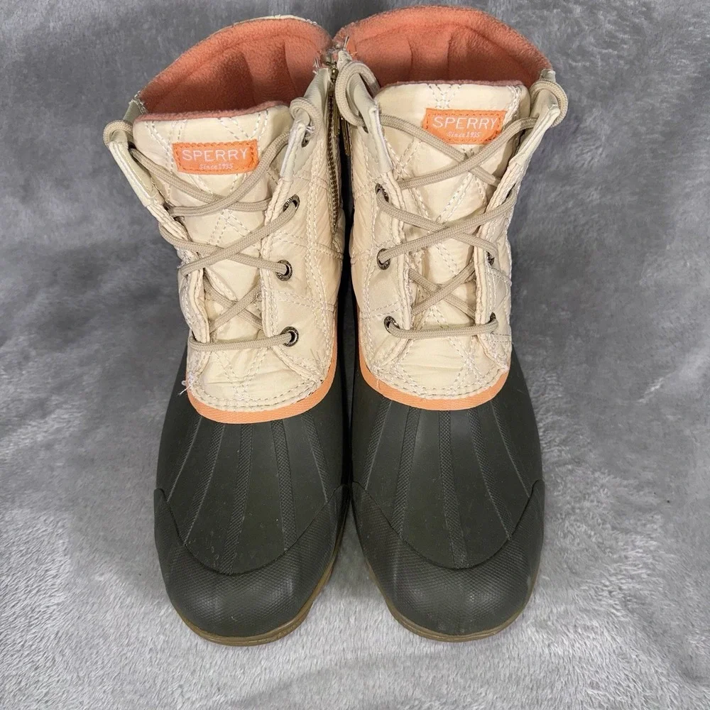 Sperry Syren Gulf Quilted Nylon‎ Pop Duck Boot Women's Microfleece Lined Size 10